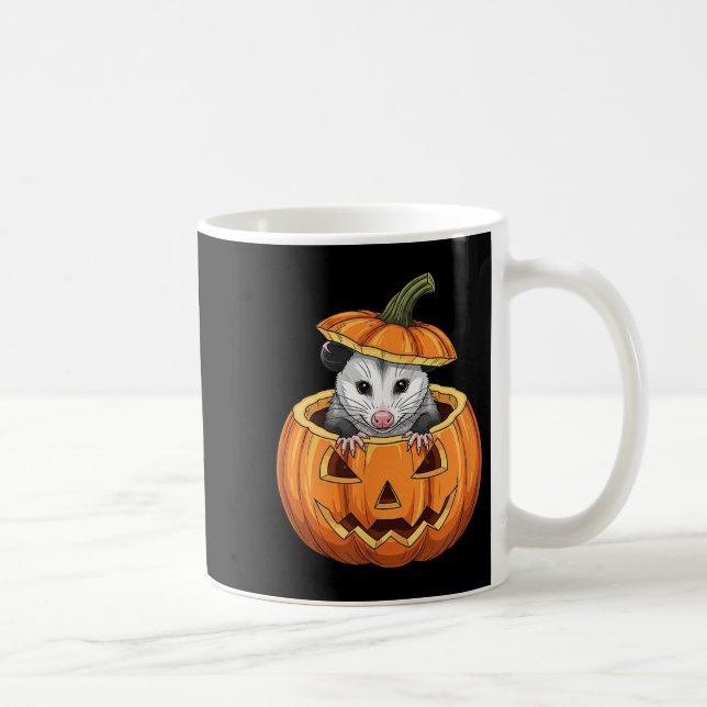 Caneca De Café Abóbora Ssum - Halloween Engraçado  (Direita)
