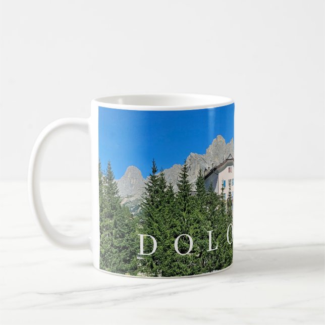 Caneca De Café Abóbora-vista das montanhas Dolomites (Esquerda)