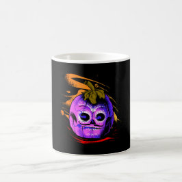 Caneca De Café abóbora zombie assustador Dia de los Muertos retrô