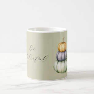 Caneca De Café Abóboras Coloridas Laranja Roxo Hortelã