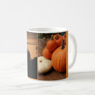 Caneca De Café abóboras e cena assustadora do sol de halloween