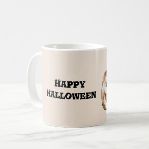 Caneca De Café Abóboras Laranja Olhos de Halloween