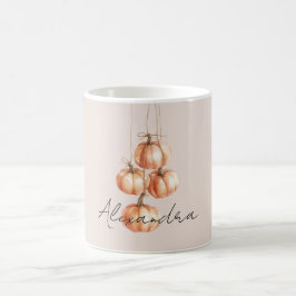 Caneca De Café Abóboras Laranjas em Cordões