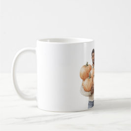 Caneca De Café Abóboras Laranjas Homem Negro