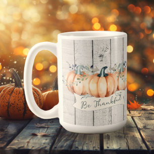 Caneca De Café Abóboras Rústicas em Aquarela