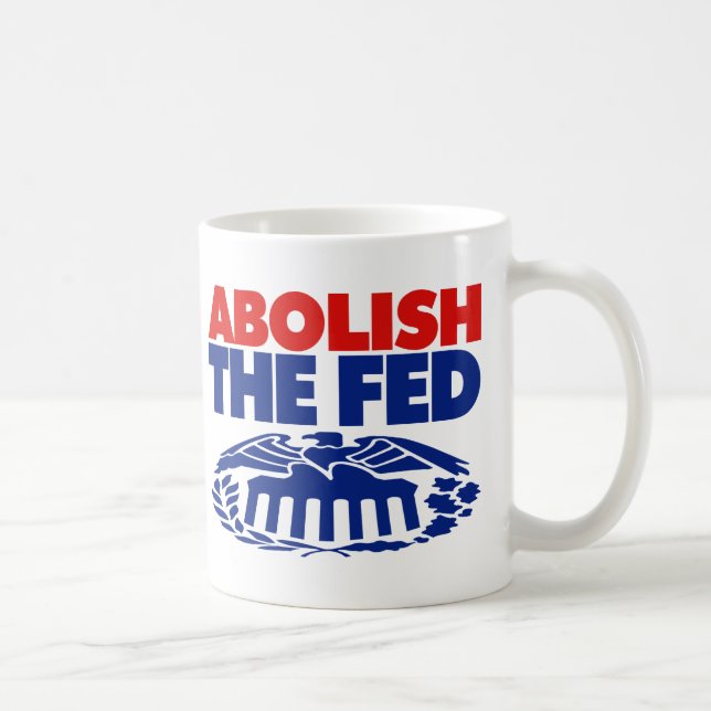 Caneca De Café Abolir o FED (Direita)
