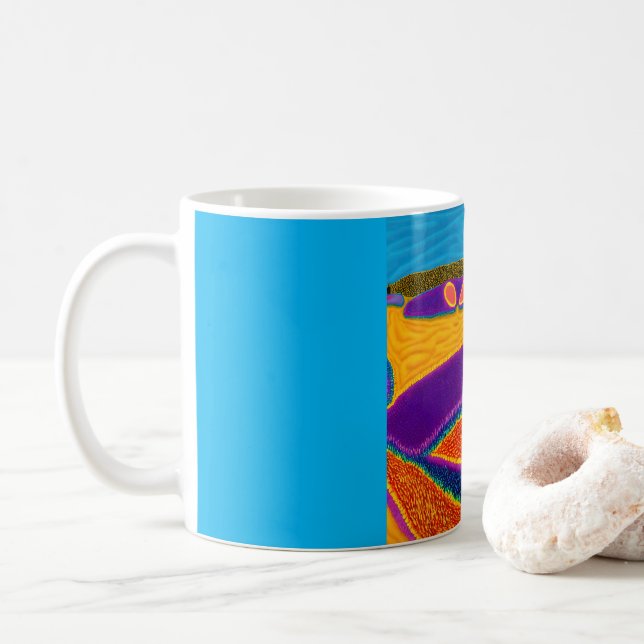 Caneca De Café Aboriginal Abstrato Art Vol 02 (Com Donut)