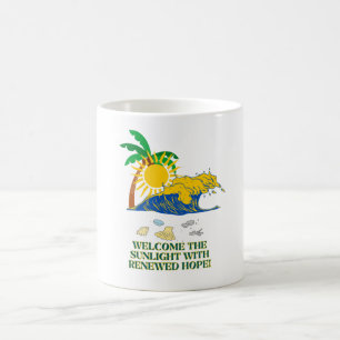 Caneca De Café "Abraça a luz do sol com esperança renovada!"