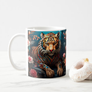 Caneca De Café Abraçar a mística da natureza com o nosso Tigre