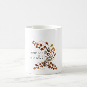 Caneca De Café Abraçar as Estações Dinâmico Outono Botânico Ramo