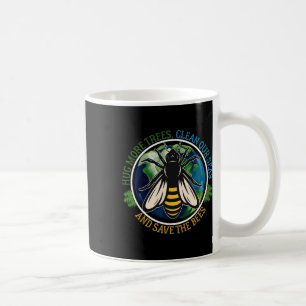 Caneca De Café Abraçar Mais Árvores Limpas Salva Abelhas Natu, Di