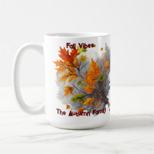 Caneca De Café Abraçar o outono: Lâmpadas Inspiracionais com Moti