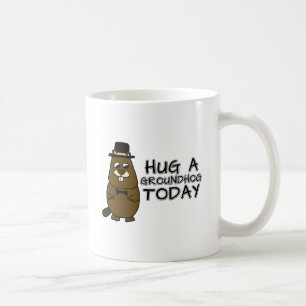 Caneca De Café Abraçar uma marmota hoje