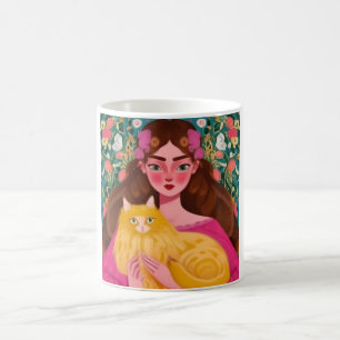 Caneca De Café Abrace a Magia do Amor Felino!