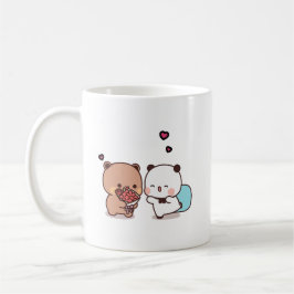 Caneca De Café Abraço casal de urso Panda, bubu e amor de present