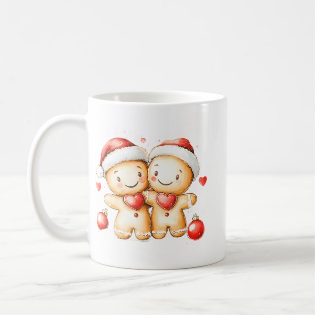 Caneca De Café Abraço de Homem de Biscoito de Gengibre Aconchegan (Esquerda)