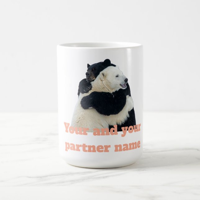 Caneca De Café Abraço de Urso Amor (Personalizável) (Centro)