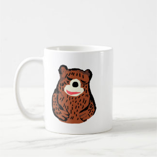 Caneca de Café Abraço de Urso Marrom Desenhado à M