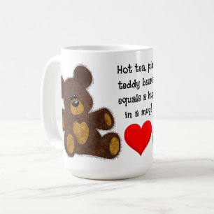 Caneca De Café Abraço do Urso de Teddy (Chá Quente) - 15 oz. Cane