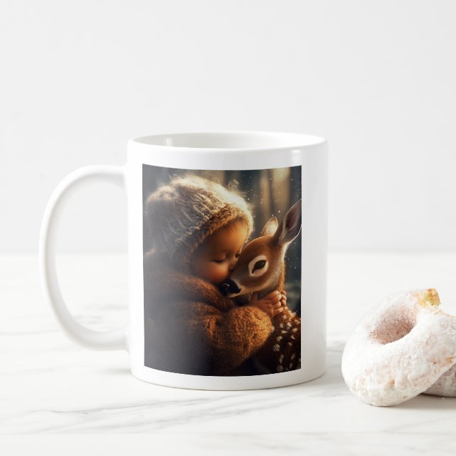 Caneca De Café Abraço quente de inverno (Com Donut)
