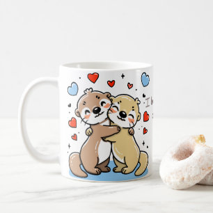 Caneca De Café Abraço romântico de lonas Mug