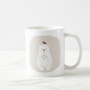 Caneca De Café Abraços do Urso Neve de Natal