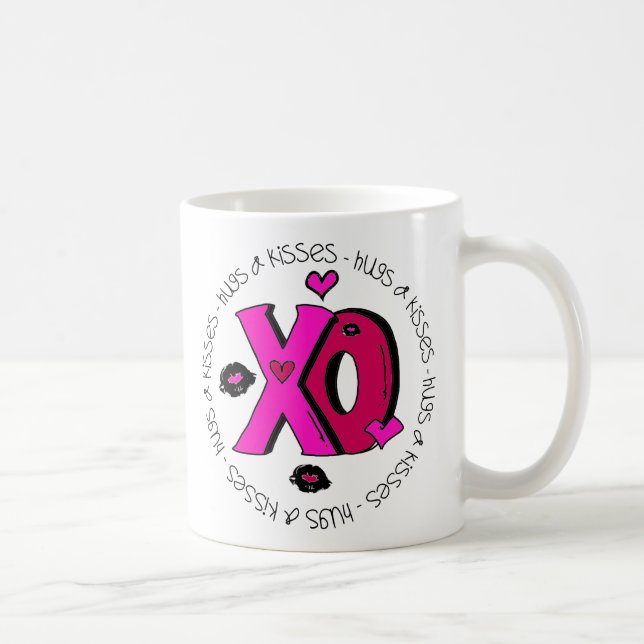 Caneca De Café Abraços e beijos namorados (Direita)