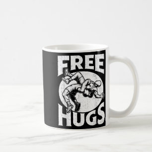 Caneca De Café Abraços Humor de Luta Livre Engraçado Lutador Luta