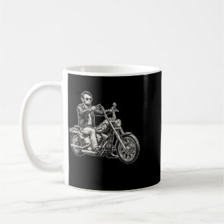 Caneca De Café Abraham Abe Lincoln Moto Americano Ciclista EUA