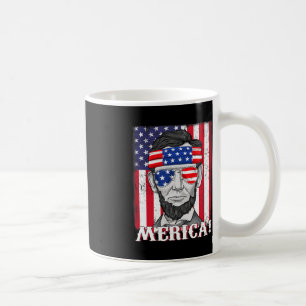 Caneca De Café Abraham Lincoln 4 De Julho Merica American Flag B