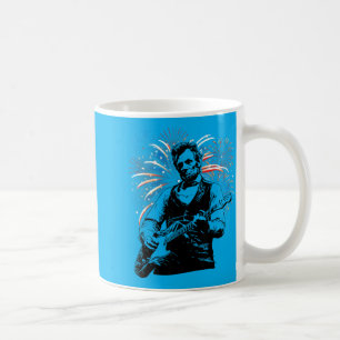 Caneca De Café Abraham Lincoln Abe Lincoln Tocando Guitarra Retro