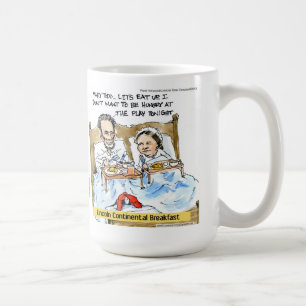 Caneca De Café Abraham Lincoln & Mary Todd Café da Manhã na Cama