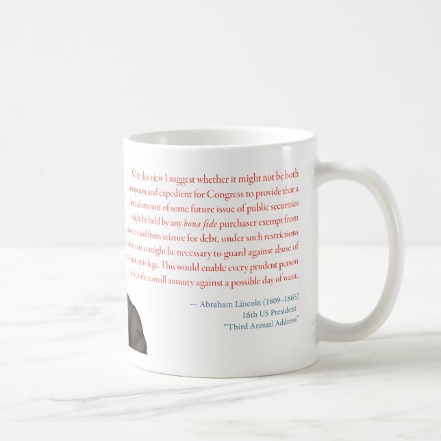 Caneca De Café Abraham Lincoln Mug #27 (Direita)