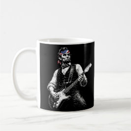 Caneca De Café Abraham Lincoln Tocando Guitarra