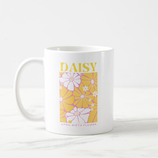 CANECA DE CAFÉ ABRIL BIRTH FLOWER DAISY (Esquerda)