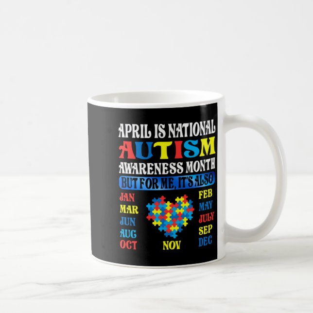 Caneca De Café Abril é o Mês Nacional de Conscientização do Autis (Direita)