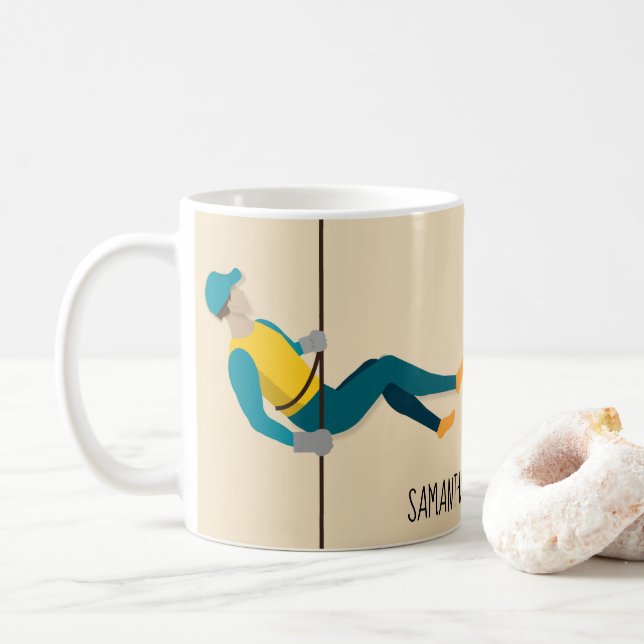 Caneca De Café Abseiling (Com Donut)