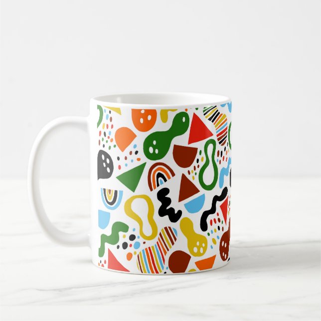 Caneca De Café abstração de estilo moderno com composição feita d (Esquerda)
