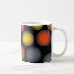 Caneca De Café Abstração de flores colorida, legal, moderna e mod