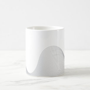 Caneca De Café Abstração de ondas elegante, moderna e futurista