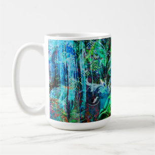 CANECA DE CAFÉ ABSTRAÇÃO TEXTURA ORGÂNICA