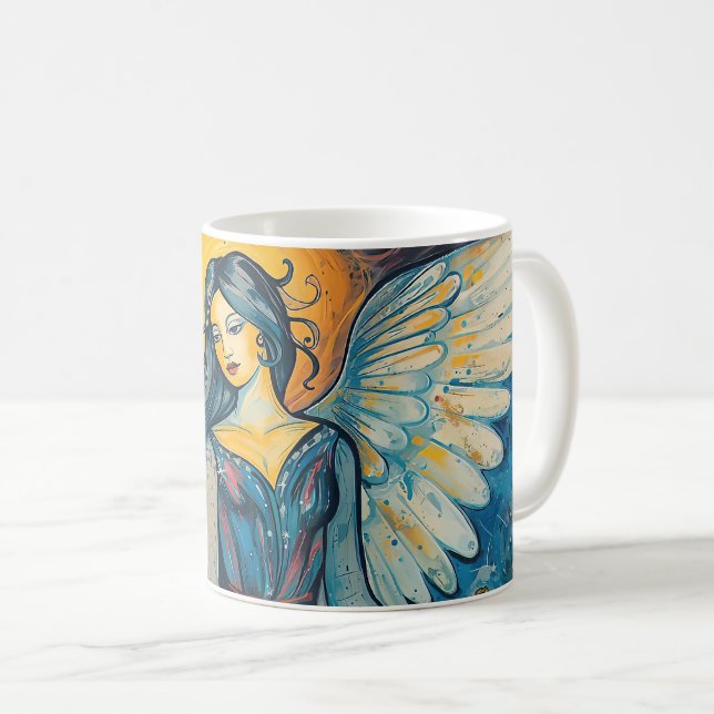 Caneca De Café Abstract Angel  (Frente Esquerda)