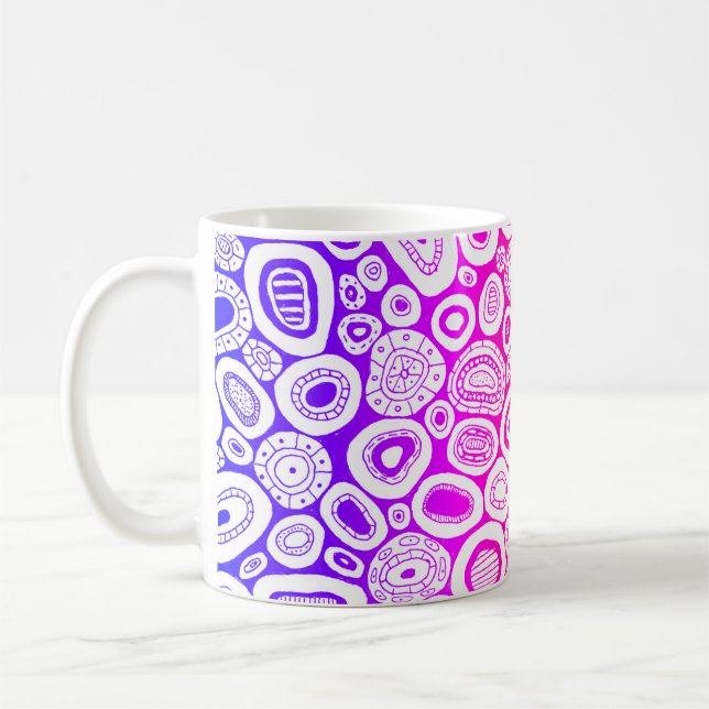Caneca De Café Abstract Art Random Blobby Shapes  (Esquerda)