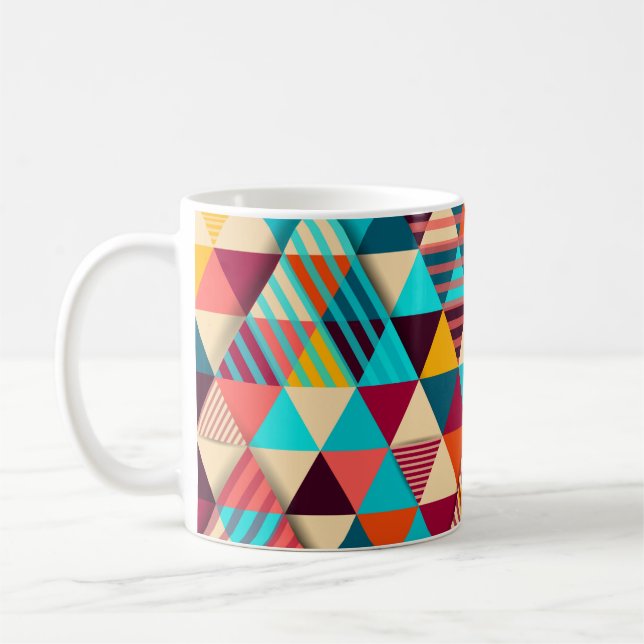 Caneca De Café Abstract background with triangle shapes. Modern g (Esquerda)