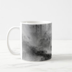 Caneca De Café Abstract Black and White Light Trails Long Exposur