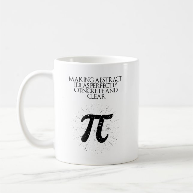 Caneca De Café Abstract Ideas Perfectly Concrete Clear Math (Esquerda)
