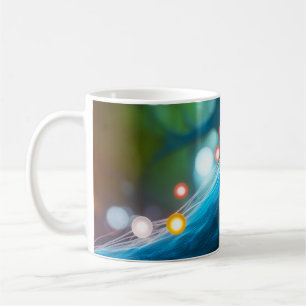 Caneca De Café Abstract Microscopic Medical Journey of Glowing Pa