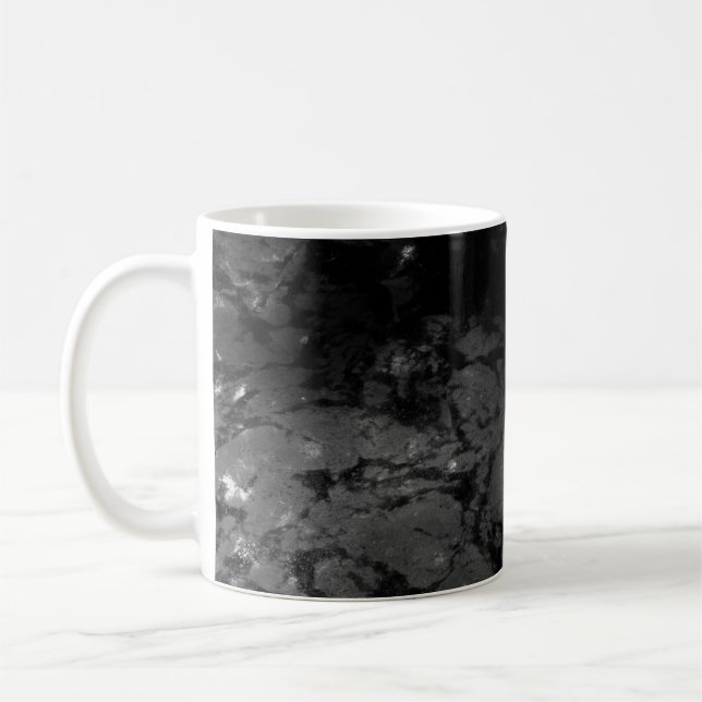 Caneca De Café Abstract Midnight Ripples of Rio Vermelho (Esquerda)