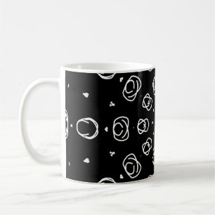 Caneca De Café Abstract Monochrome White Mandala Geometric Patter