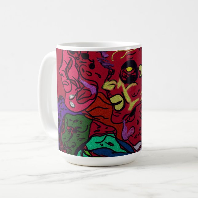Caneca De Café Abstract Moon Galaxy Art  (Frente Esquerda)